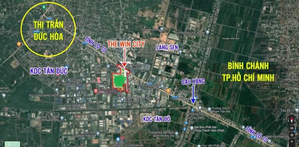 Vị trí The Win City Đức Hòa Long An